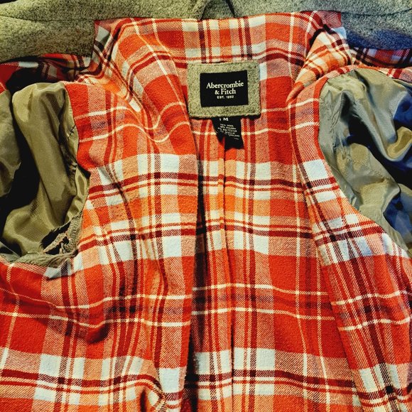 Abercrombie and Fitch Light Gray Wool Peacoat - Picture 7 of 11